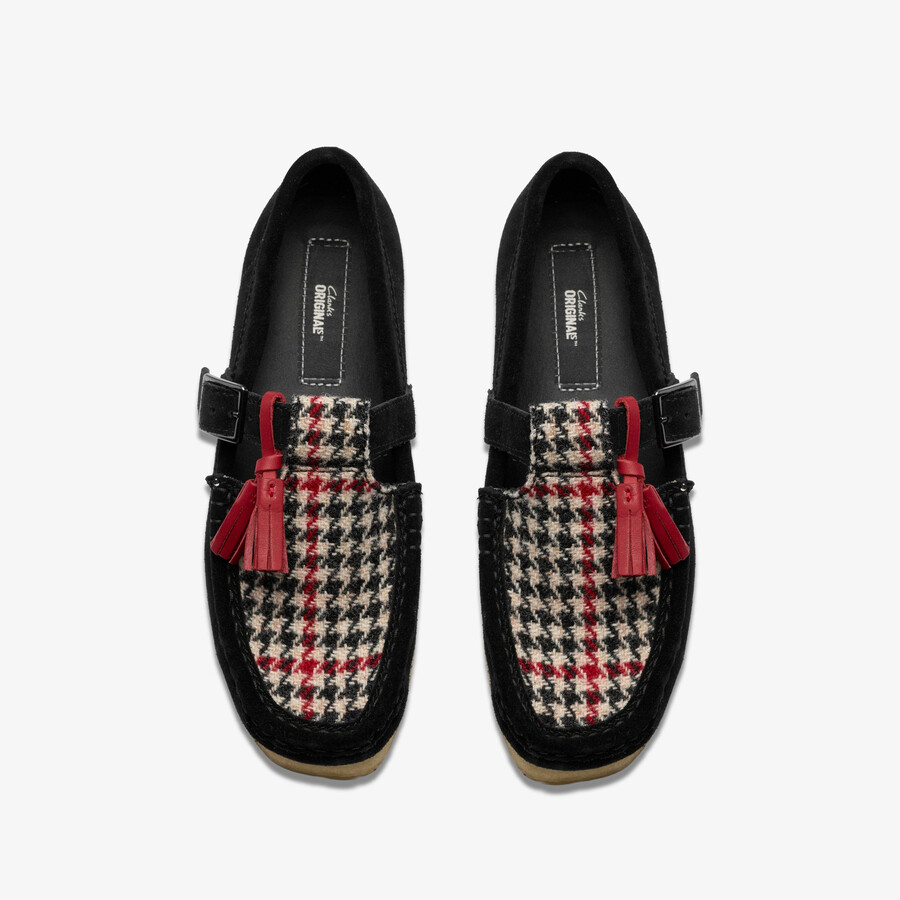 wallabee t-bar - zwarte tweedcombinatie